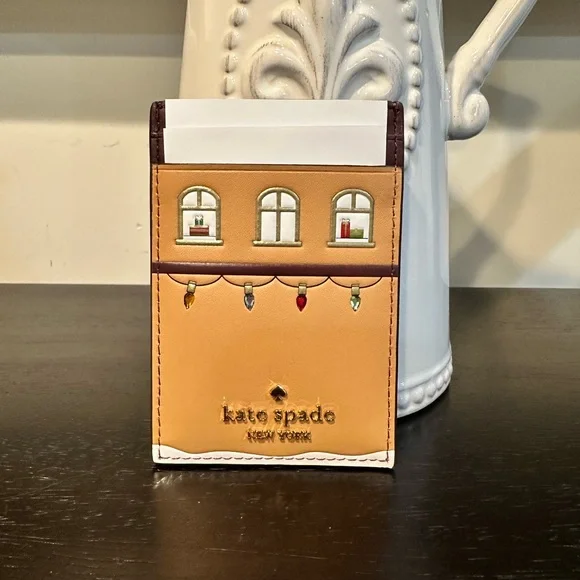 Kate Spade Oh What Fun Gingerbread House Small Slim Cardholder - Picture 4 of 11